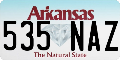 AR license plate 535NAZ