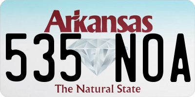 AR license plate 535NOA