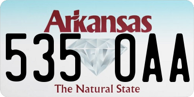 AR license plate 535OAA