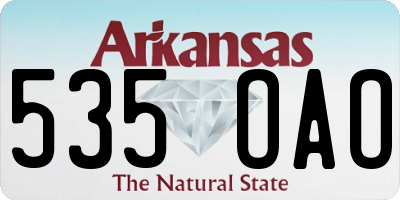 AR license plate 535OAO