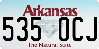 AR license plate 535OCJ