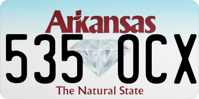 AR license plate 535OCX
