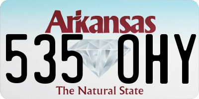 AR license plate 535OHY