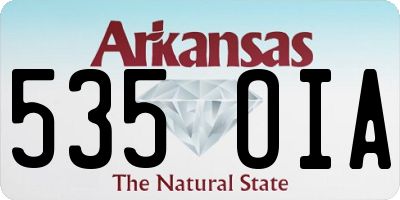 AR license plate 535OIA
