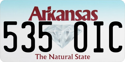 AR license plate 535OIC
