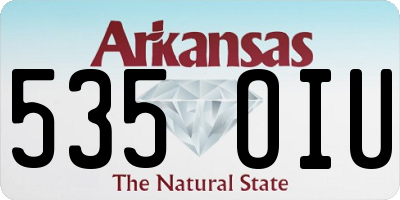 AR license plate 535OIU