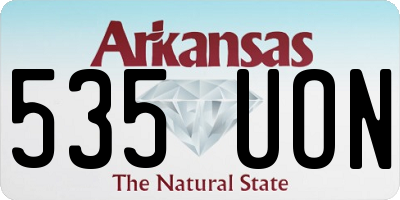 AR license plate 535UON