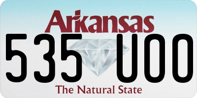 AR license plate 535UOO