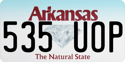 AR license plate 535UOP
