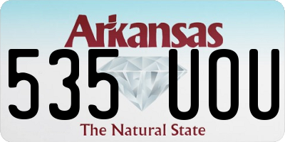 AR license plate 535UOU