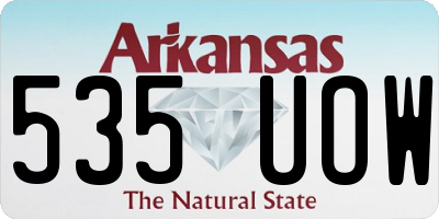 AR license plate 535UOW