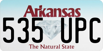AR license plate 535UPC