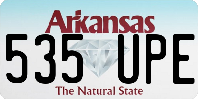 AR license plate 535UPE