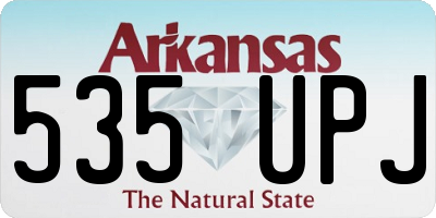 AR license plate 535UPJ