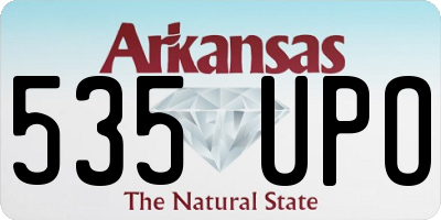 AR license plate 535UPO