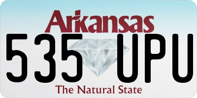 AR license plate 535UPU