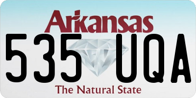 AR license plate 535UQA