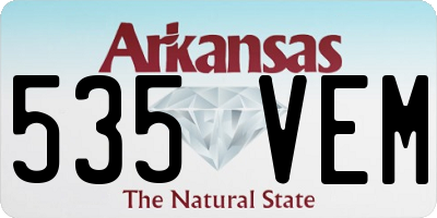 AR license plate 535VEM