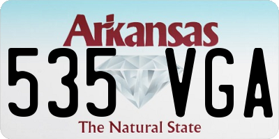 AR license plate 535VGA