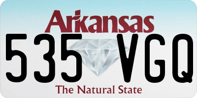 AR license plate 535VGQ
