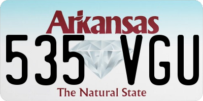 AR license plate 535VGU