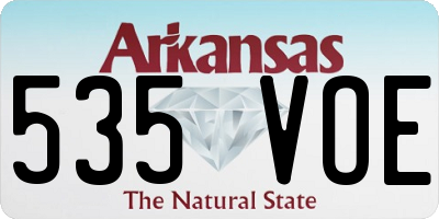 AR license plate 535VOE