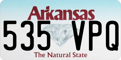 AR license plate 535VPQ