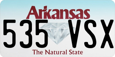 AR license plate 535VSX