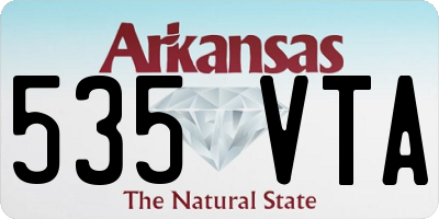 AR license plate 535VTA