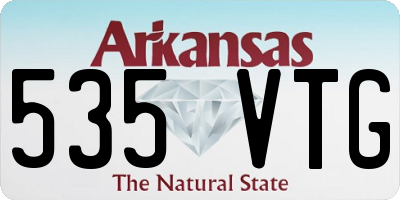 AR license plate 535VTG