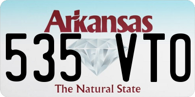 AR license plate 535VTO