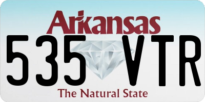 AR license plate 535VTR