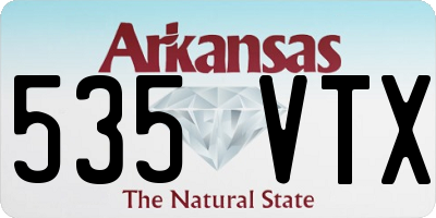 AR license plate 535VTX