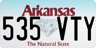 AR license plate 535VTY