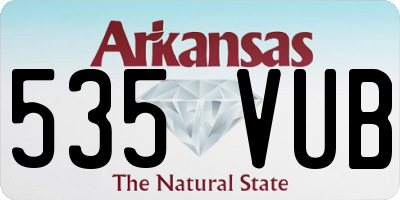 AR license plate 535VUB