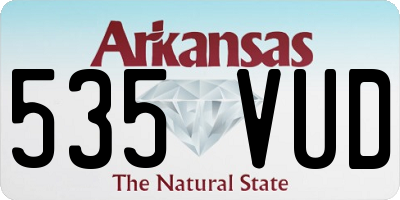 AR license plate 535VUD