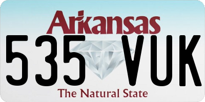 AR license plate 535VUK