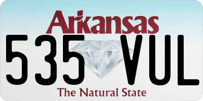 AR license plate 535VUL