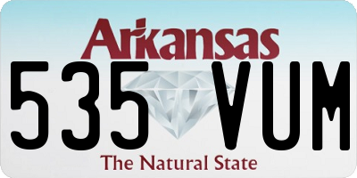 AR license plate 535VUM