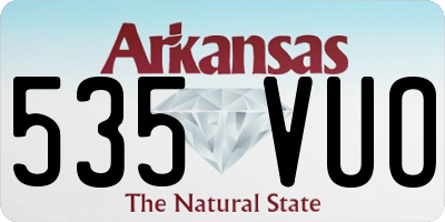 AR license plate 535VUO