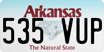 AR license plate 535VUP