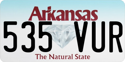 AR license plate 535VUR