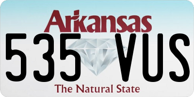 AR license plate 535VUS