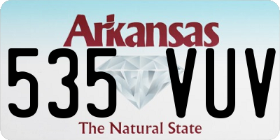 AR license plate 535VUV