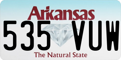 AR license plate 535VUW