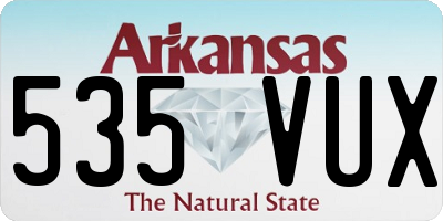 AR license plate 535VUX