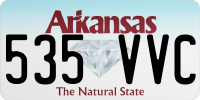 AR license plate 535VVC