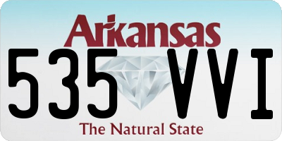 AR license plate 535VVI