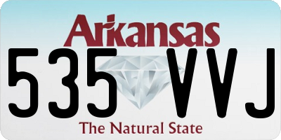 AR license plate 535VVJ