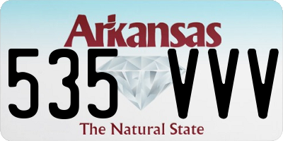 AR license plate 535VVV
